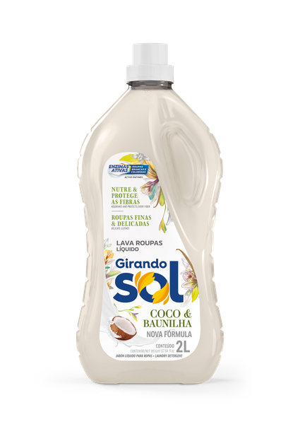 LAVA ROUPAS GIRANDO SOL LIQUIDO COCO 2LT