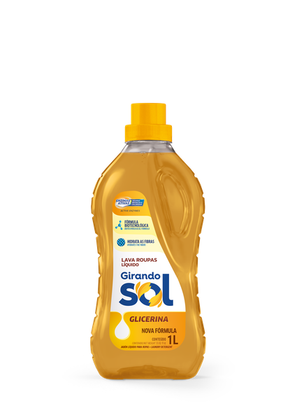 LAVA ROUPAS GIRANDO SOL LIQUIDO GLICERINA 1LT