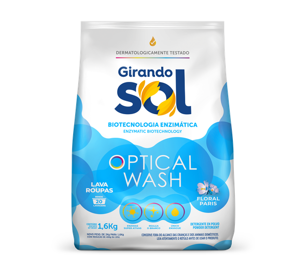 LAVA ROUPAS GIRANDO SOL PO FLORAL PARIS 1,6KG