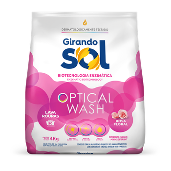 LAVA ROUPAS GIRANDO SOL PO ROSA FLORAL 4KG