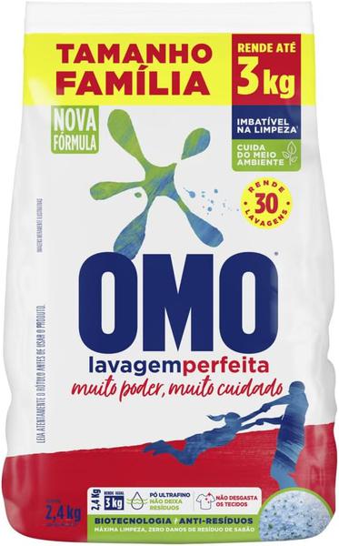 LAVA ROUPAS OMO PO LAVAGEM PERFEITA 2,4KG