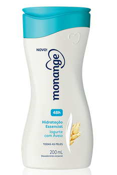 LEITE HIDRATANTE MONANGE ESSENCIAL IOGURTE C/AVEIA TODAS AS PELES 200ML