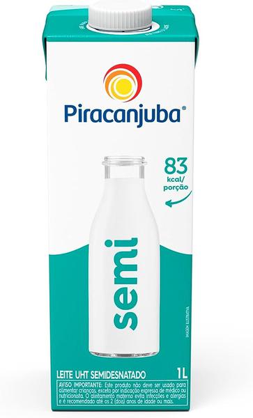 LEITE PIRACANJUBA SEMIDESNATADO UHT 1LT