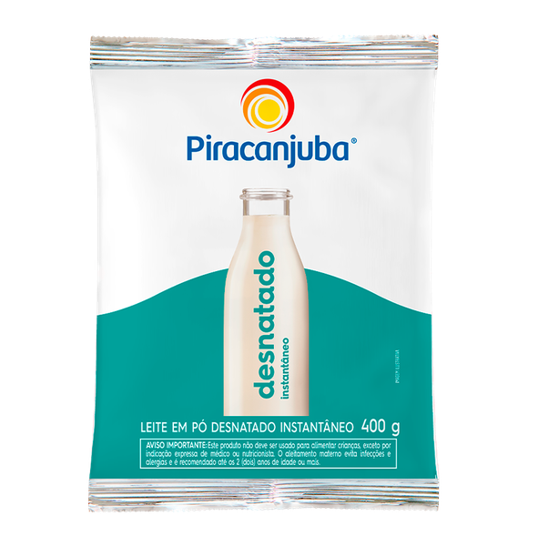 LEITE PO PIRACANJUBA DESNATADO 400G