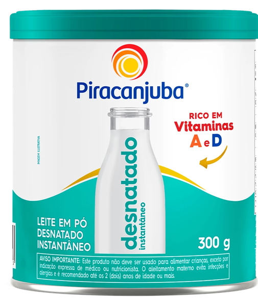 LEITE PO PIRACANJUBA DESNATADO INSTANTANEO 300G