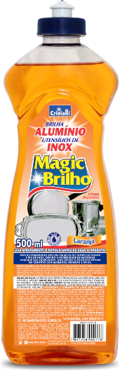 LIMPA ALUMINIO MAGIC BRILHO LARANJA 500ML