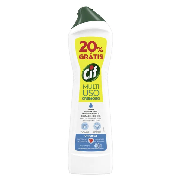 LIMPADOR CIF CREMOSO ORIGINAL 20% GRATIS 450ML