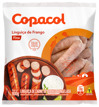 LINGUICA COPACOL FRANGO FINA CONGELADA 800G