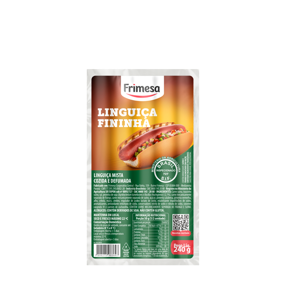 LINGUICA FRIMESA FININHA MISTA 240G