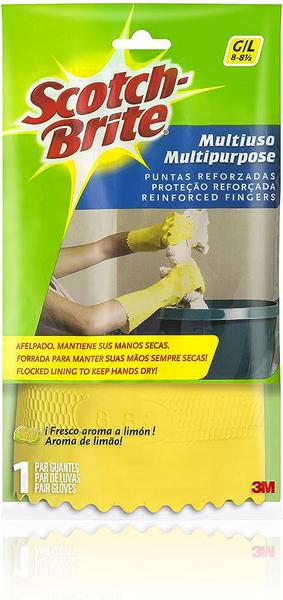 LUVA SCOTCH-BRITE 3M FORRADA AMARELA TAM.G