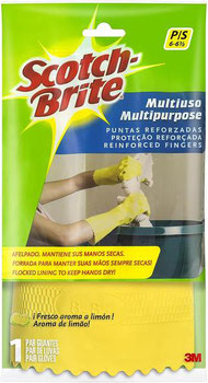 LUVA SCOTCH-BRITE 3M FORRADA AMARELA TAM.P