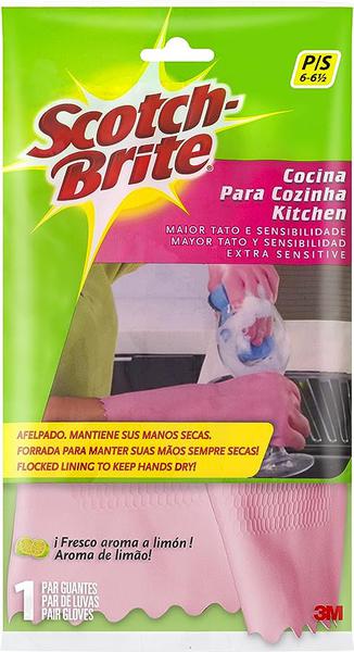 LUVA SCOTCH-BRITE 3M FORRADA ROSA TAM.P