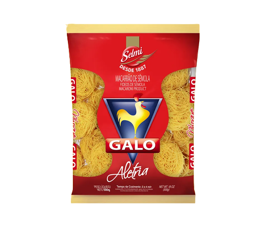 MACARRAO GALO SEMOLA ALETRIA 500G