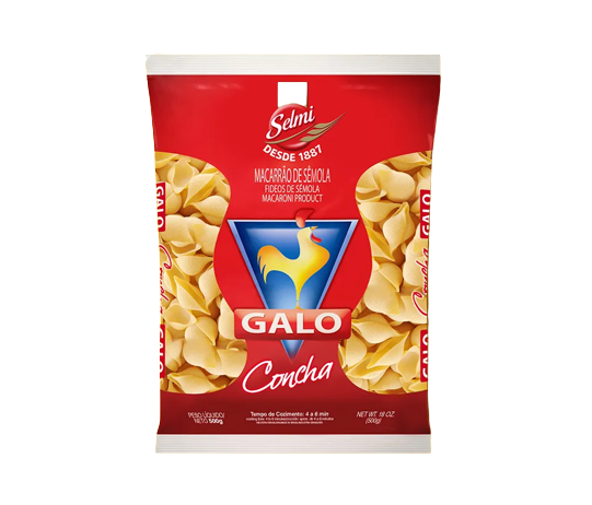 MACARRAO GALO SEMOLA CONCHA 500G