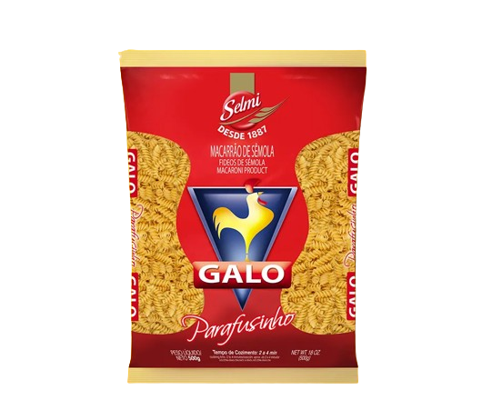 MACARRAO GALO SEMOLA PARAFUSINHO 500G
