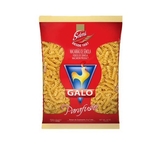MACARRAO GALO SEMOLA PARAFUSO 500G