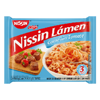 MACARRAO NISSIN LAMEN CARNE C/TOMATE 80G