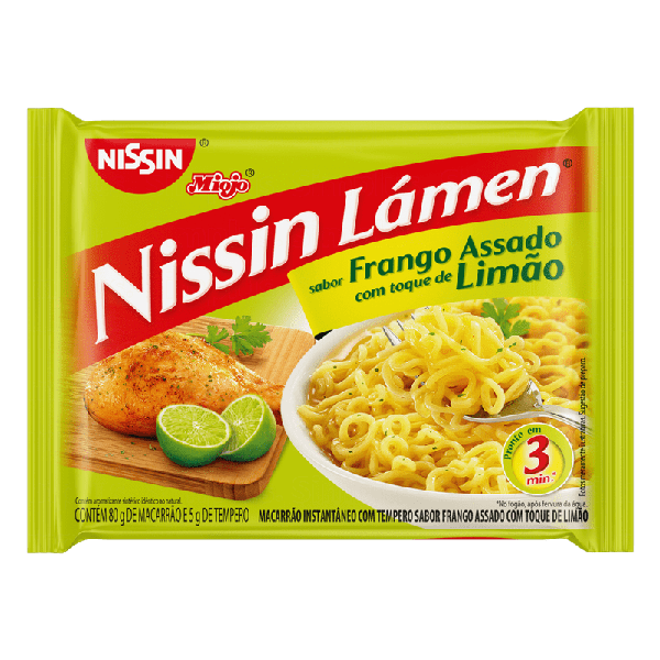 MACARRAO NISSIN LAMEN FRANGO ASSADO C/LIMAO 80G