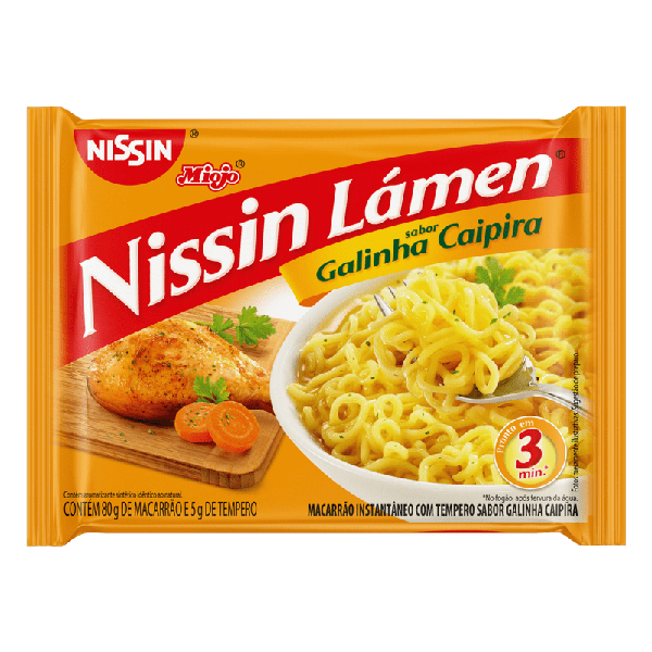 MACARRAO NISSIN LAMEN GALINHA CAIPIRA 80G