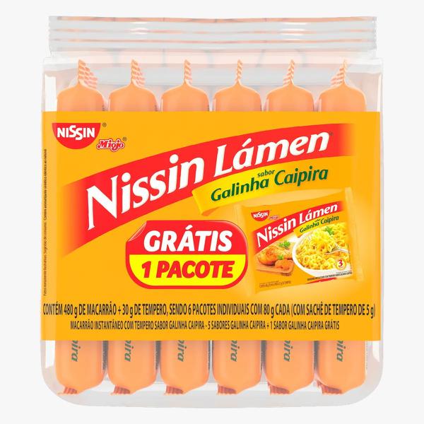MACARRAO NISSIN LAMEN GALINHA CAIPIRA LEVE 6 PAGUE 5