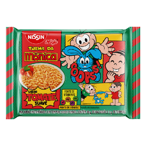 MACARRAO NISSIN TURMA DA MONICA TOMATE 80G