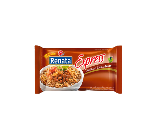 MACARRAO RENATA EXPRESS LAMEN FEIJAO C/BACON 96G