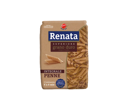 MACARRAO RENATA SUPERIORE GRANO DURO INTEGRALE PENNE 500G