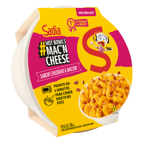 MACARRAO SADIA MAC'N CHEESE CHEDDAR/BACON 300G