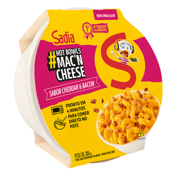 MACARRAO SADIA MAC'N CHEESE CHEDDAR/BACON 300G