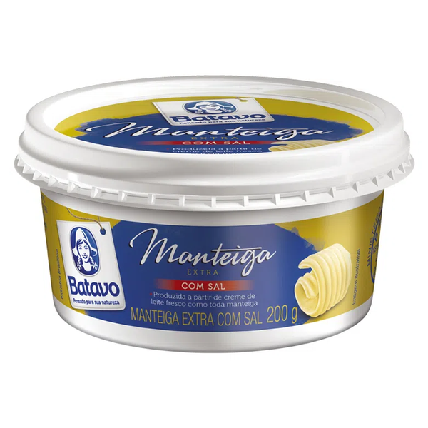 MANTEIGA BATAVO EXTRA C/SAL POTE 200G