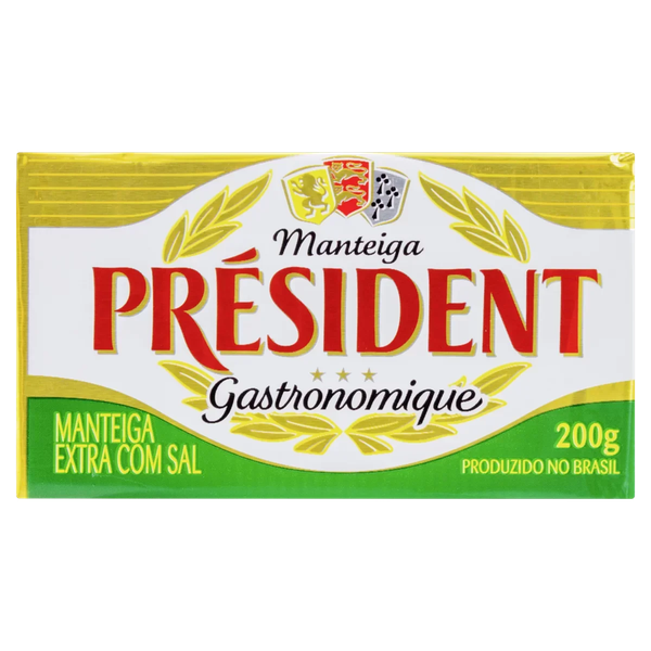 MANTEIGA PRESIDENT C/SAL TABLETE 200G