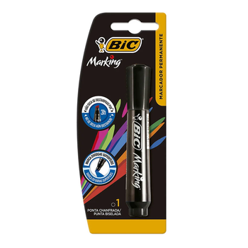 MARCADOR BIC PERMANENTE RECARREGAVEL PRETO