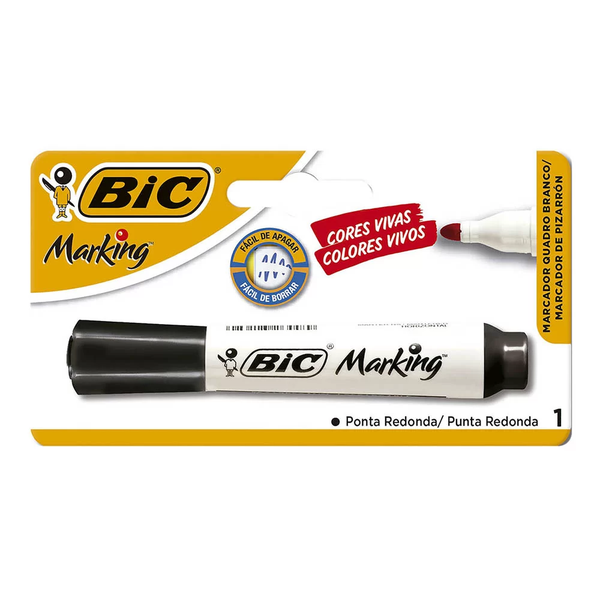 MARCADOR P/QUADRO BRANCO BIC PRETO