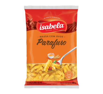 MASSA ISABELA C/OVOS PARAFUSO 500G
