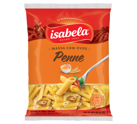 MASSA ISABELA C/OVOS PENNE 500G