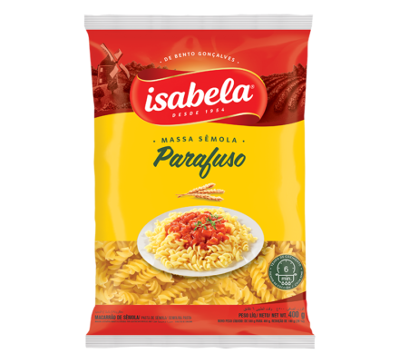 MASSA ISABELA SEMOLA PARAFUSO 400G