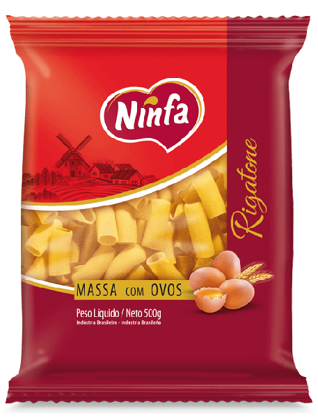 MASSA NINFA C/OVOS RIGATONE 500G