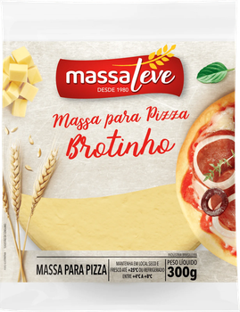 MASSA P/PIZZA MASSALEVE BROTINHO 300G
