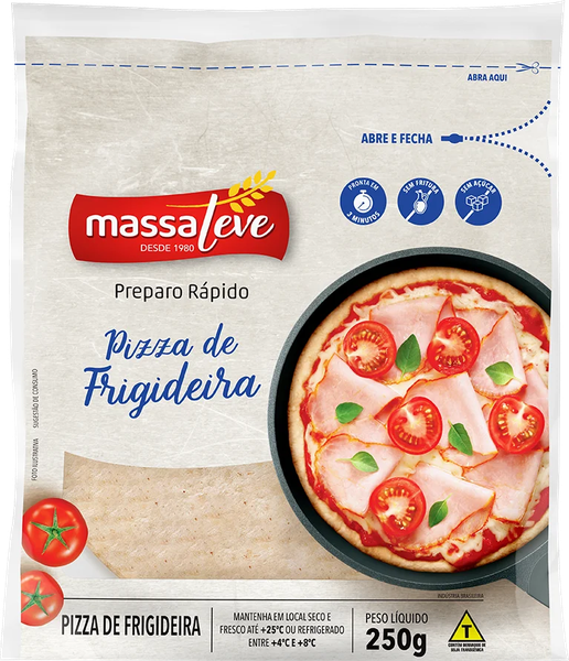 MASSA P/PIZZA MASSALEVE FRIGIDEIRA 250G