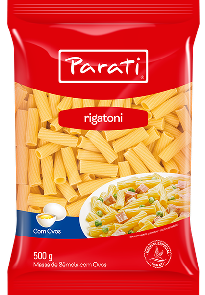 MASSA PARATI C/OVOS RIGATONI 500G