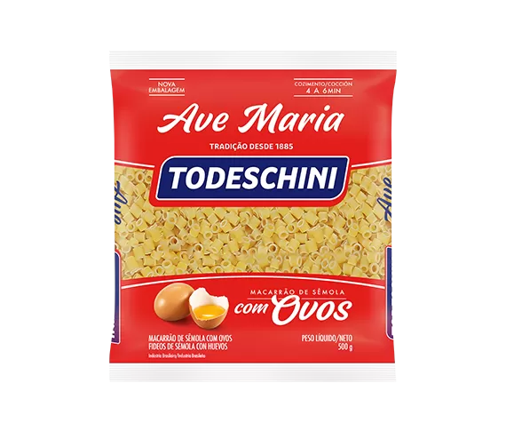 MASSA TODESCHINI C/OVOS AVE MARIA 500G