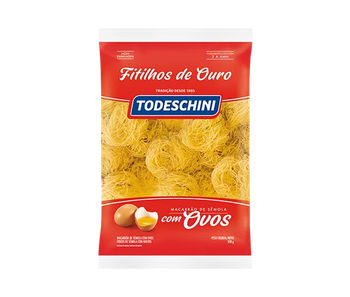 MASSA TODESCHINI C/OVOS FITILHOS DE OURO 500G