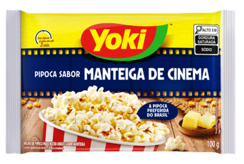 MILHO PIPOCA YOKI MICRO-ONDAS MANTEIGA DE CINEMA 100G