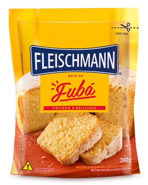 MISTURA BOLO FLEISCHMANN FUBA 390G
