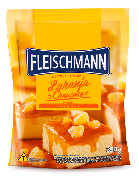 MISTURA BOLO FLEISCHMANN LARANJA 390G