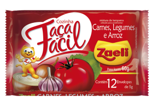 MISTURA TEMPERO ZAELI CARNES/LEGUMES/ARROZ 60G