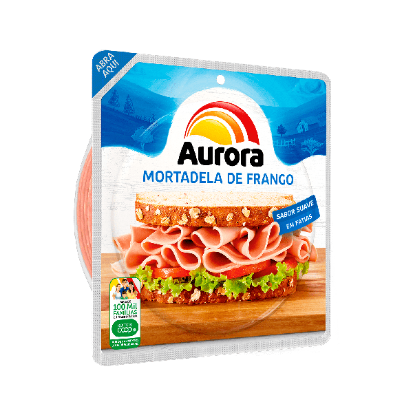 MORTADELA AURORA FRANGO FATIADA 180G