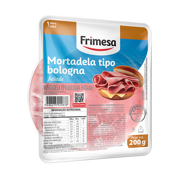 MORTADELA FRIMESA BOLOGNA FATIADA 200G