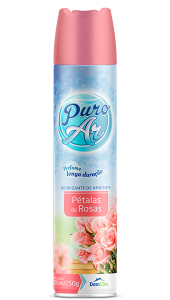 DESODORIZANTE AMBIENTE PURO AR AEROSOL PETALAS DE ROSAS 350ML