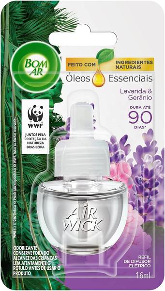 ODORIZADOR AMBIENTE BOM AR LAVANDA & GERANIO REFIL 16ML